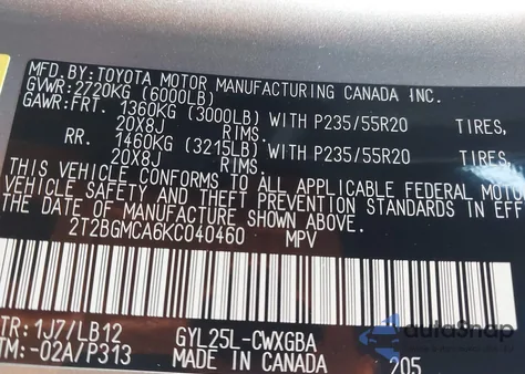 2019 Lexus Rx 450H from USA, damaged, VIN 2T2BGMCA6KC040460